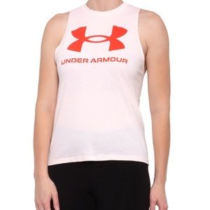 🆕 Under Armour Live Sportstyle HeatGear® Tank pink and orange